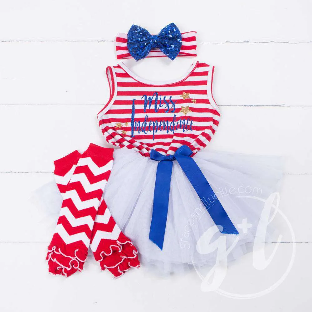 Red & White Chevron Ruffled Hem Leg Warmers