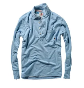 Relwen - Loopback L/S Polo - Lt Blue Heather