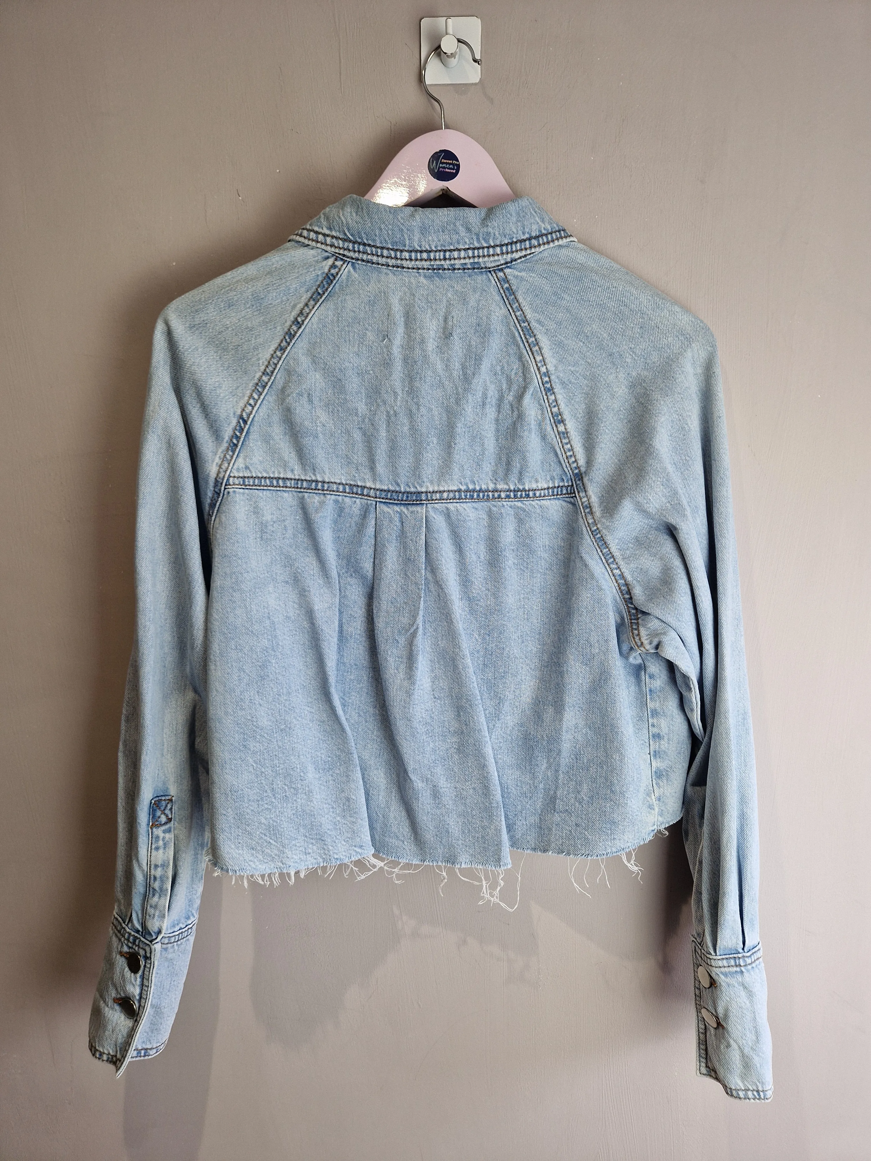 River Island cut off denim jacket - XS ( oversized )