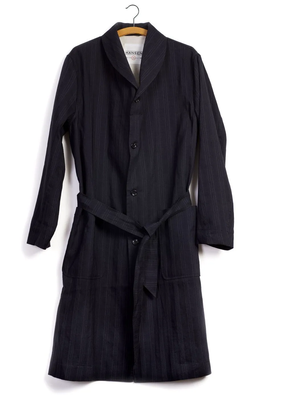 ROB | Shawl Collar Coat | Black Stripe