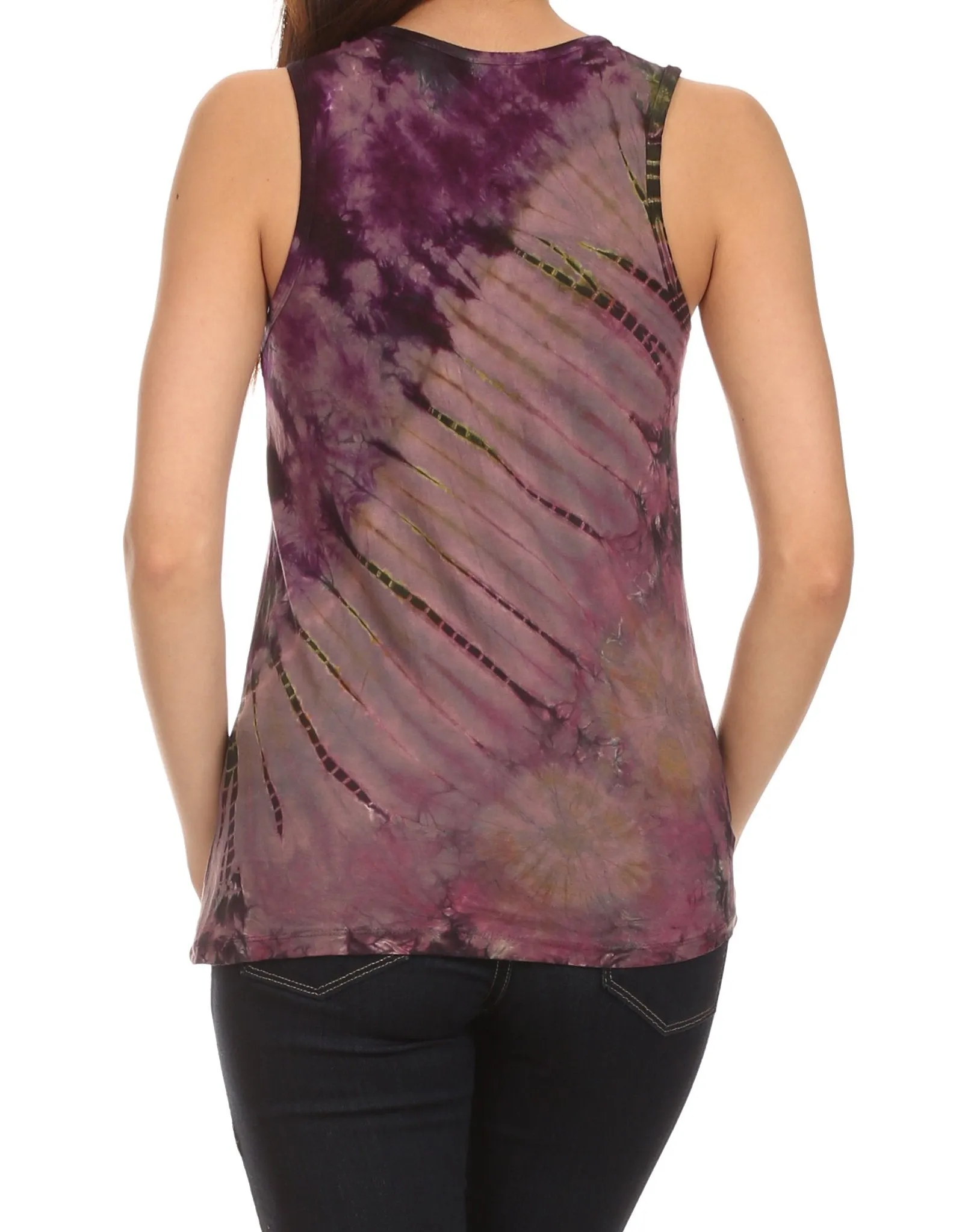 Sakkas Cicily Tie Dye Summer Tank Top Tee