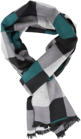 Sakkas Lawren Long Multi Colored Checkered Warm UniSex Cashmere Feel Scarf