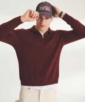 Signature Cashmere Quarter Zip Polo