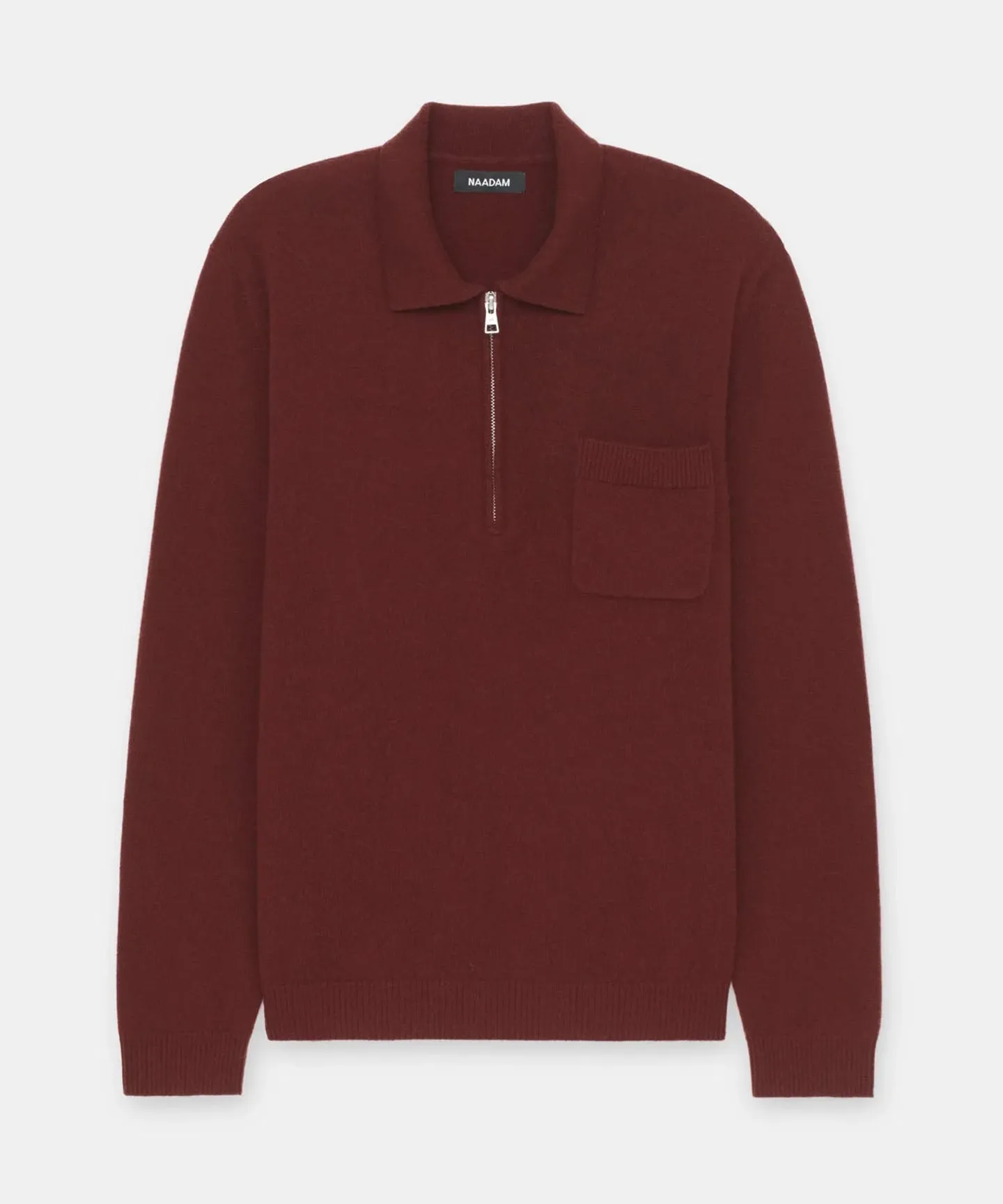 Signature Cashmere Quarter Zip Polo