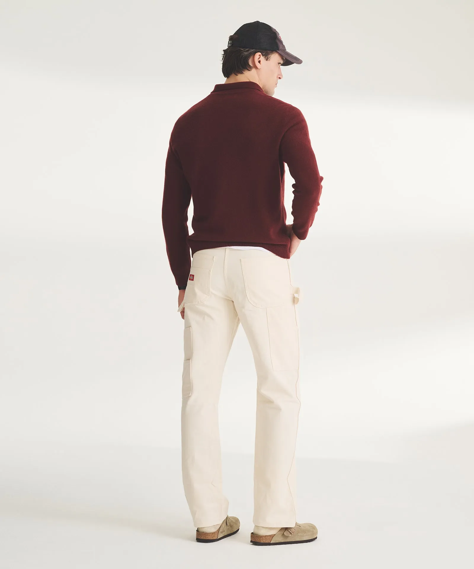 Signature Cashmere Quarter Zip Polo