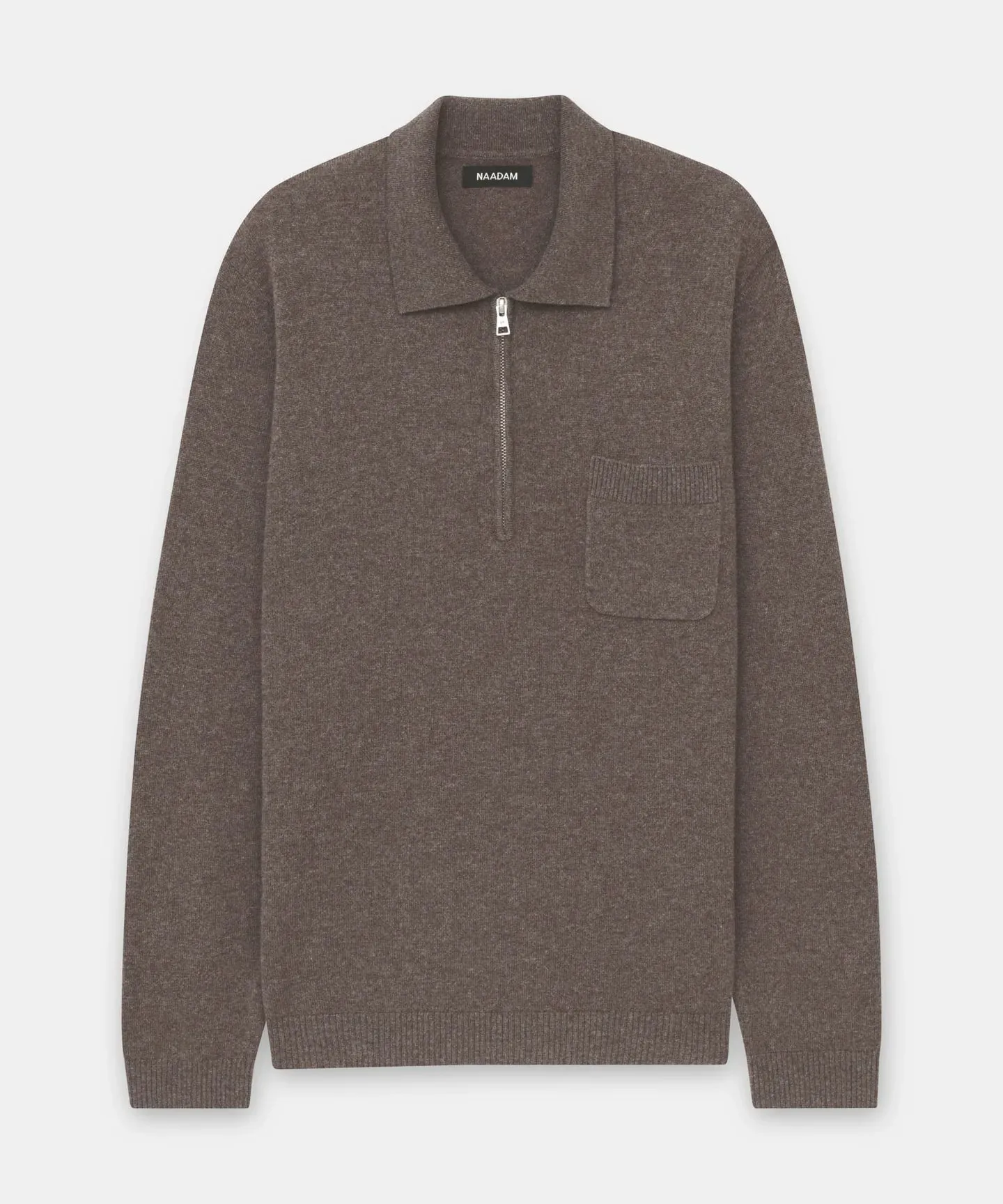 Signature Cashmere Quarter Zip Polo