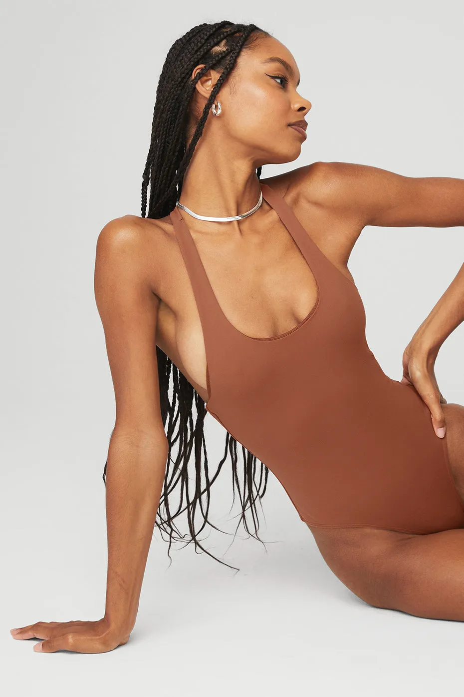 Sleek Back Bodysuit - Rust