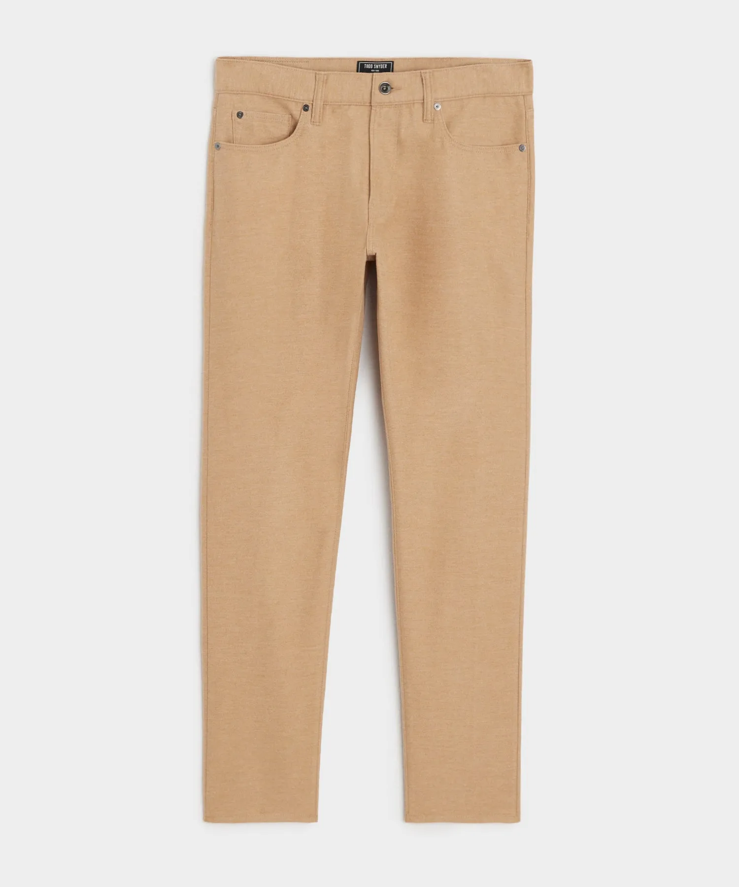 Slim Fit 5-Pocket Camelhair Pant in Tan