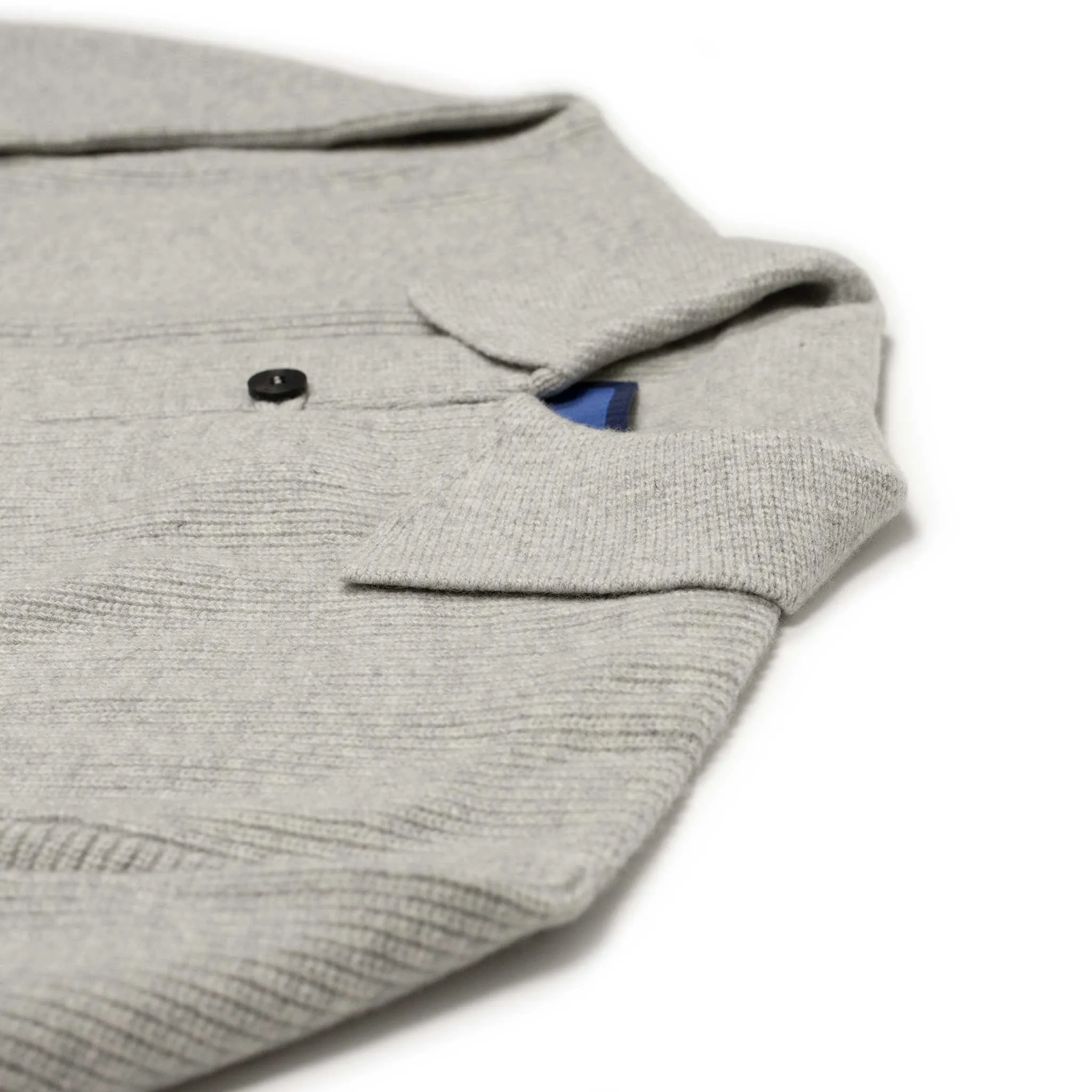 Smock sweater in heather grey heavyweight wool and cashmere