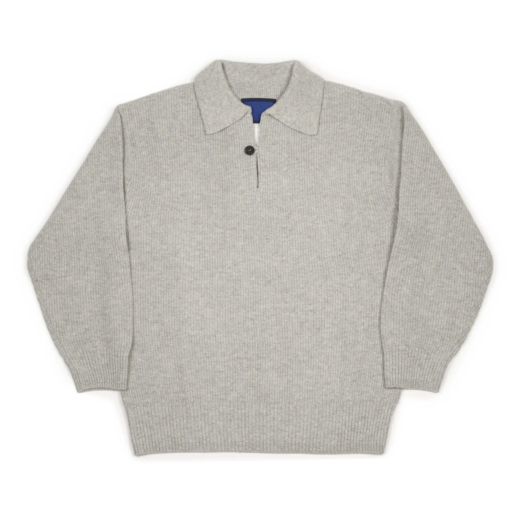 Smock sweater in heather grey heavyweight wool and cashmere