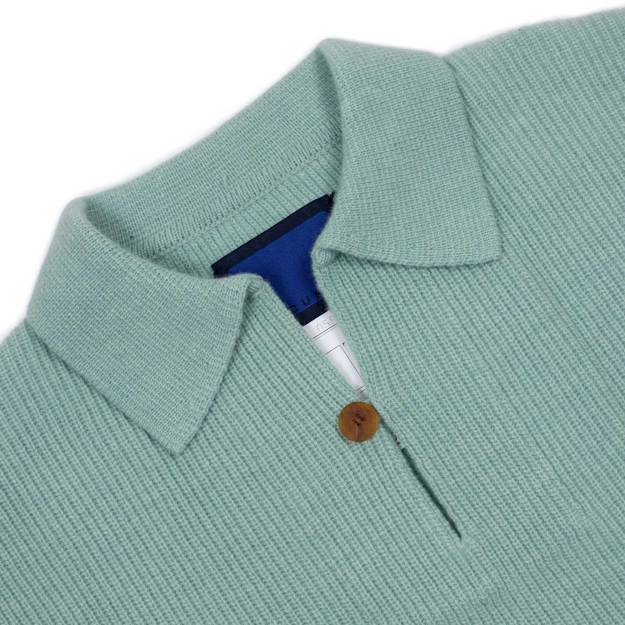 Smock sweater in mint heavyweight wool and cashmere