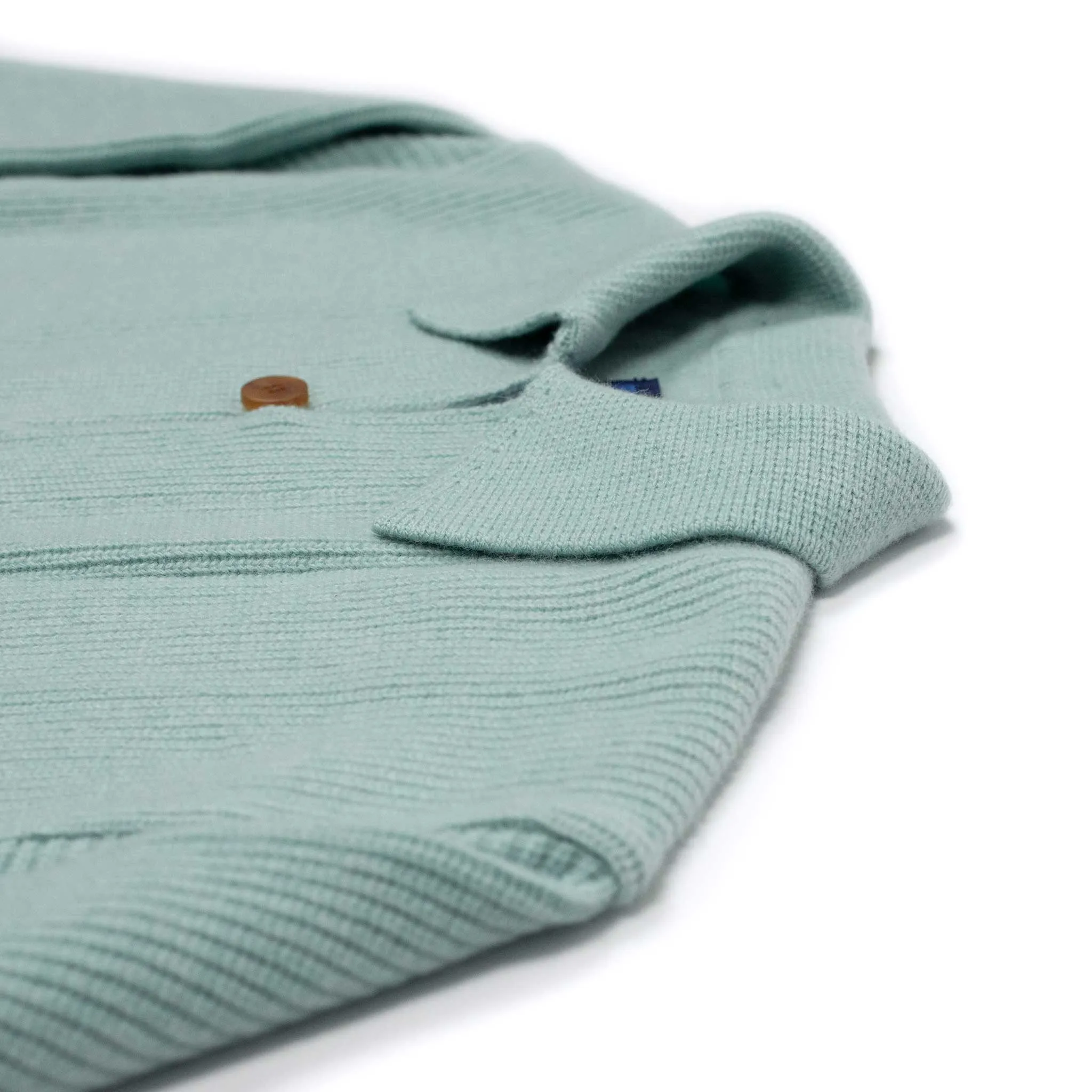 Smock sweater in mint heavyweight wool and cashmere