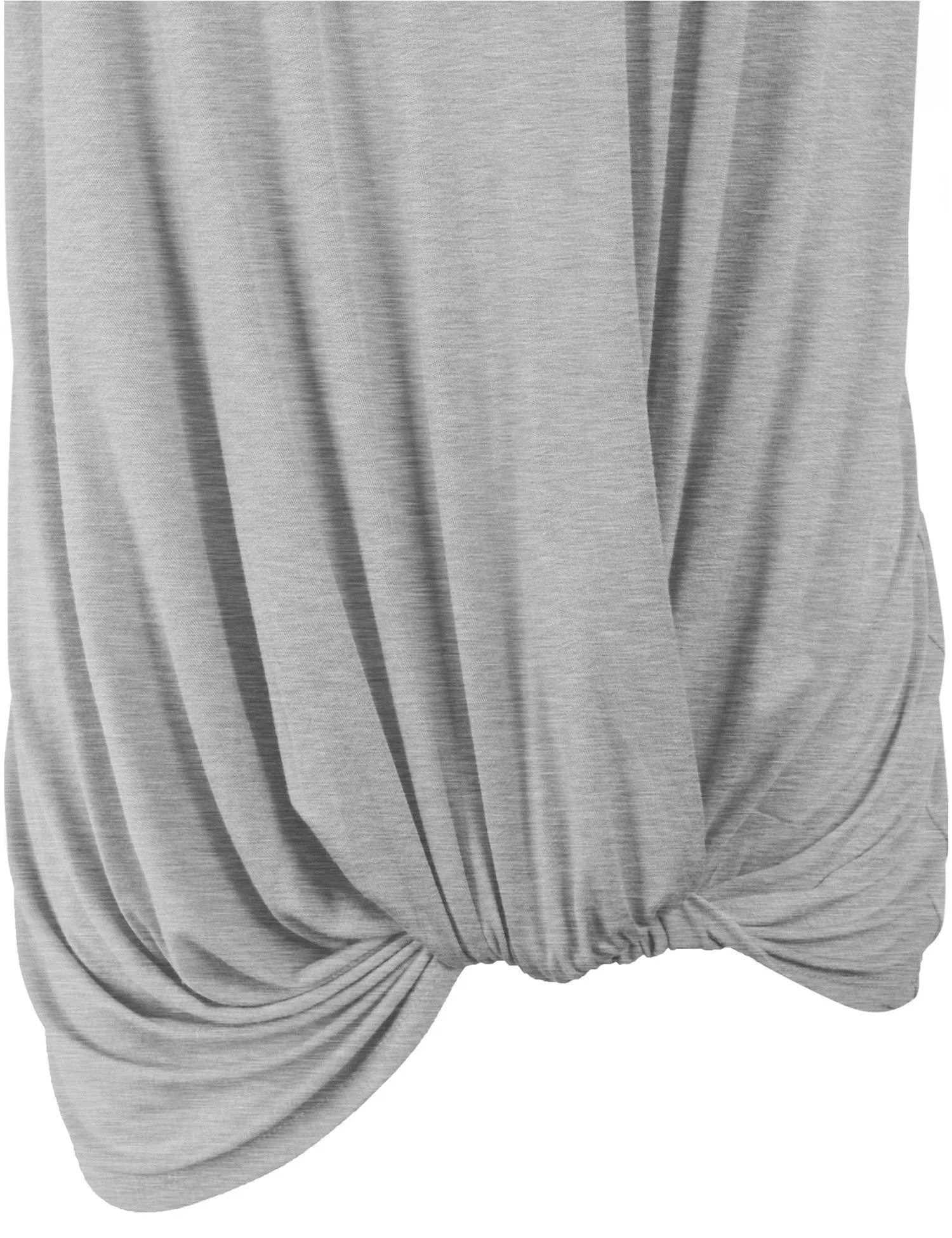 Solid Basic Boatneck Dolman Top with Knot on Hemline