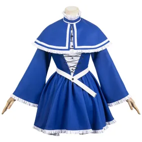 Sousou No Frieren Lawine Women Blue Dress Set Party Carnival Halloween Cosplay Costume