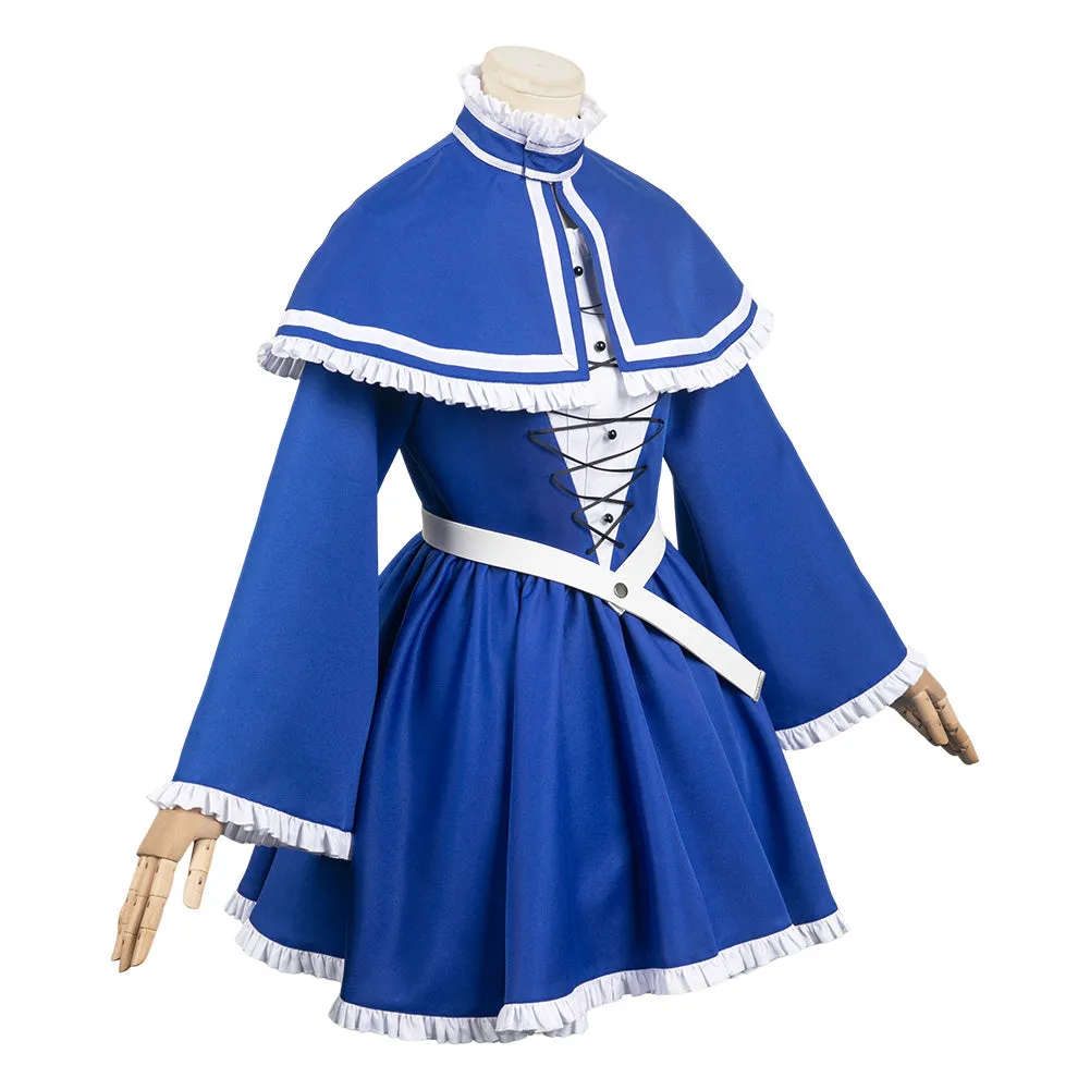 Sousou No Frieren Lawine Women Blue Dress Set Party Carnival Halloween Cosplay Costume