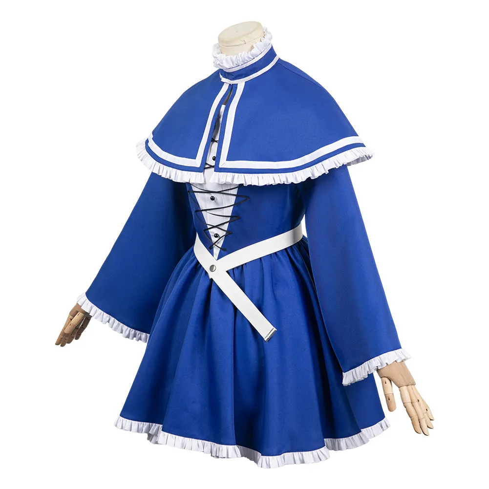 Sousou No Frieren Lawine Women Blue Dress Set Party Carnival Halloween Cosplay Costume