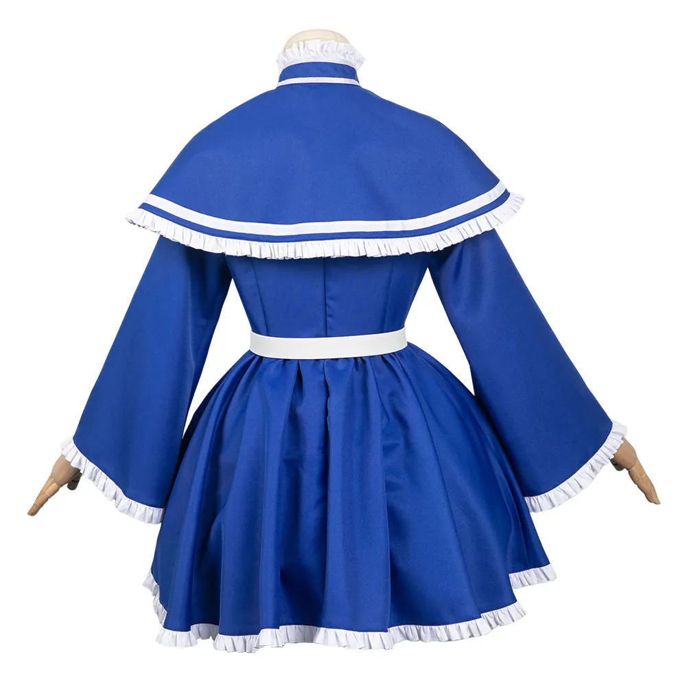 Sousou No Frieren Lawine Women Blue Dress Set Party Carnival Halloween Cosplay Costume