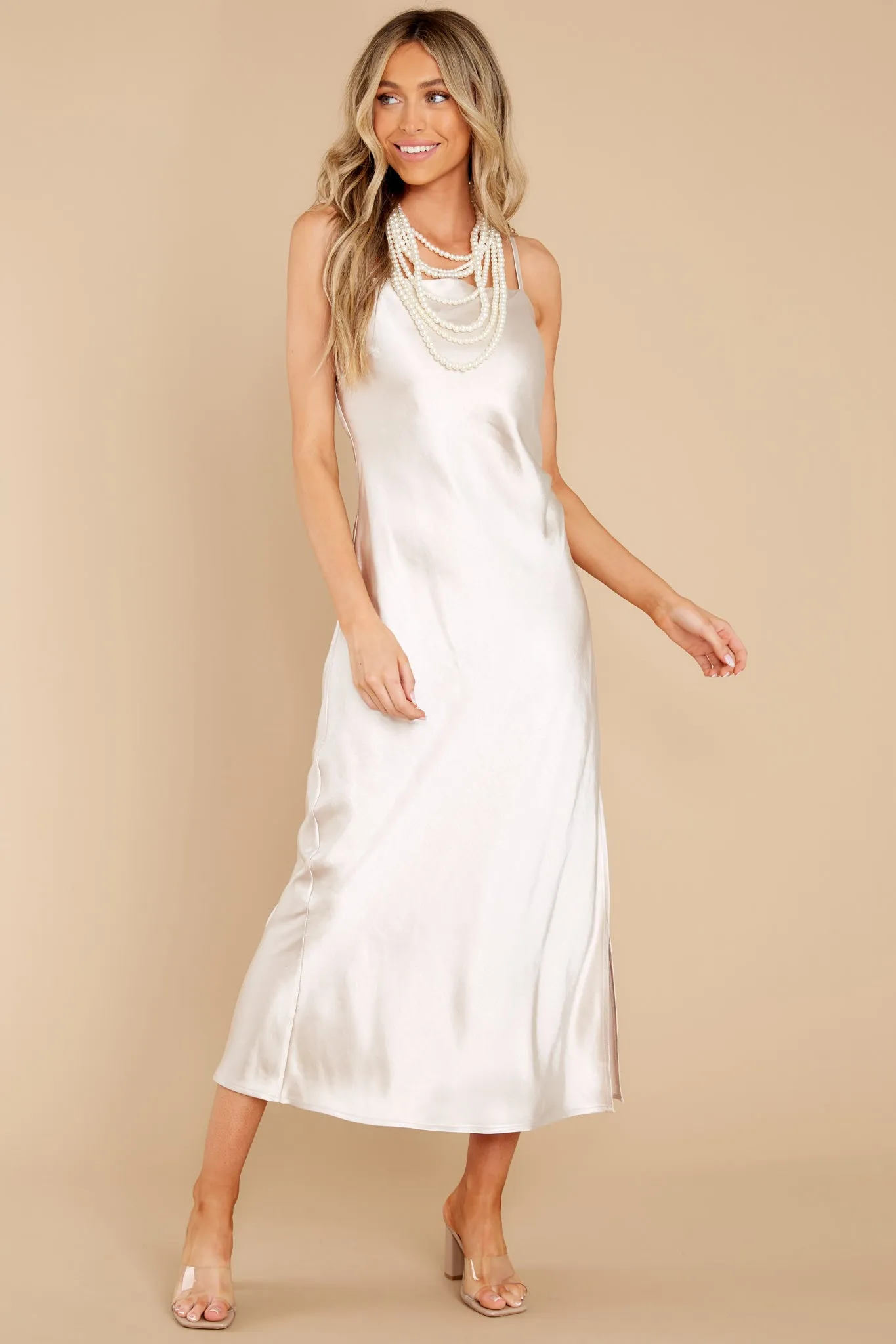 Special Treatment Champagne Maxi Dress