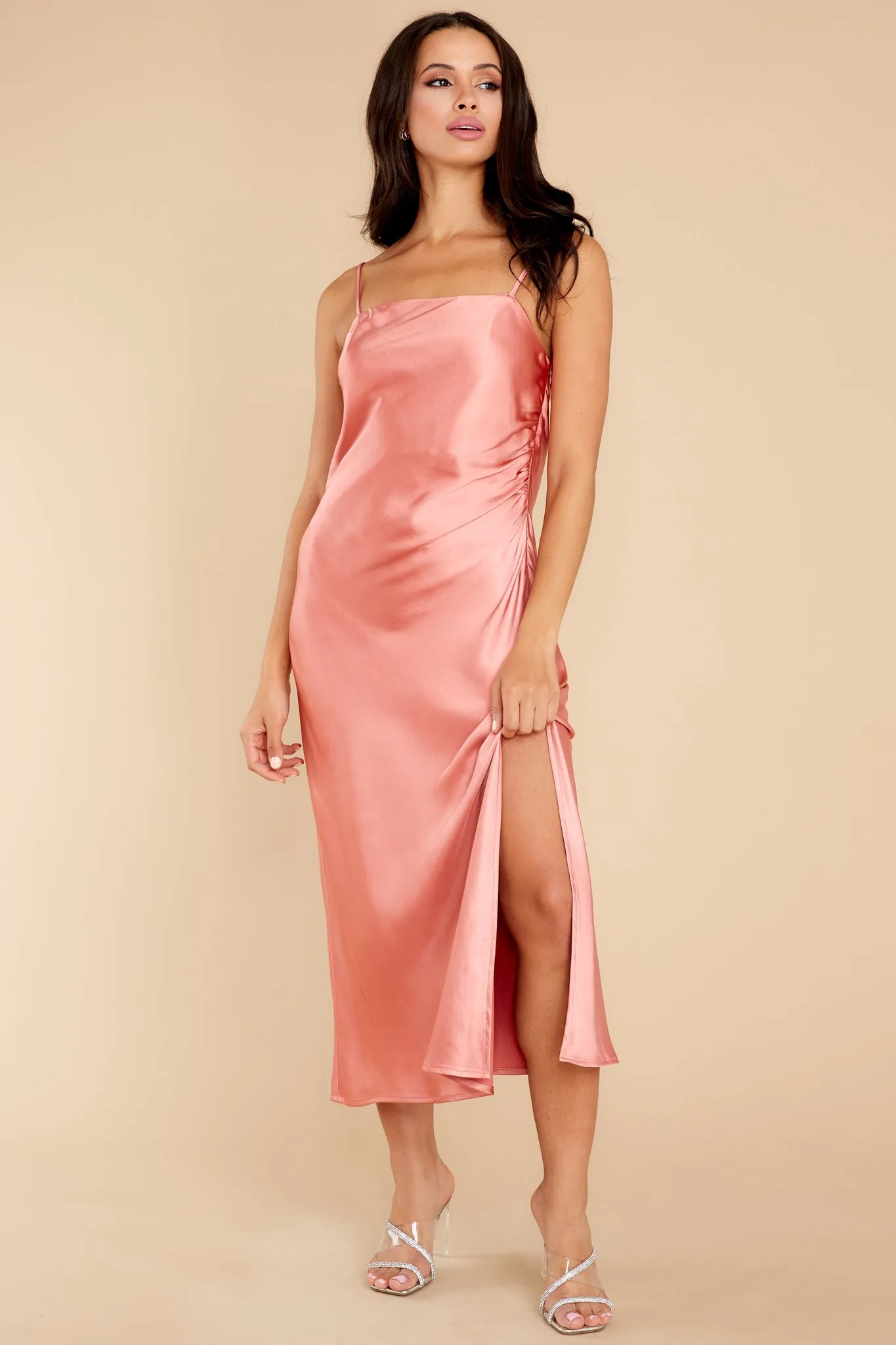 Special Treatment Coral Maxi Dress