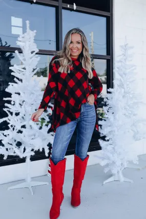 Stella Buffalo Plaid Swing Tunic - Red