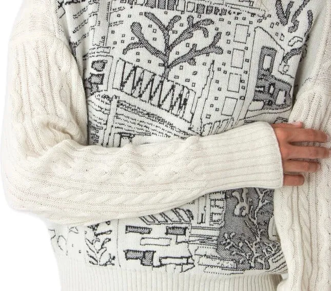 Structure Rolled-Neck Pullover, Favela Motif