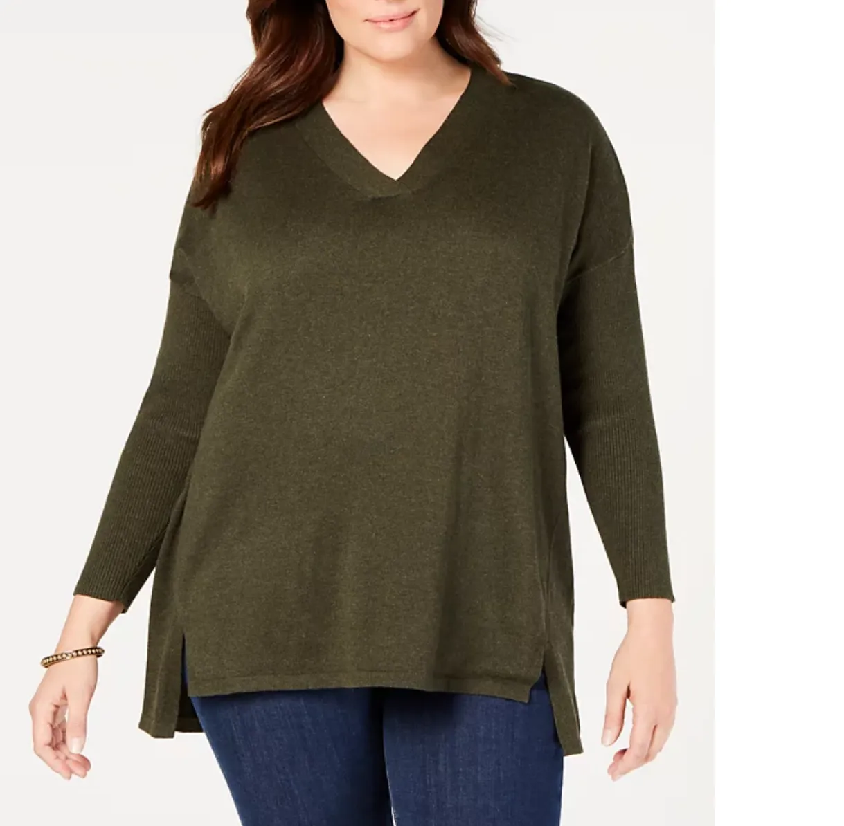 Style & Co Petites High-low Over-sized Tunic Sweater, Petite Small