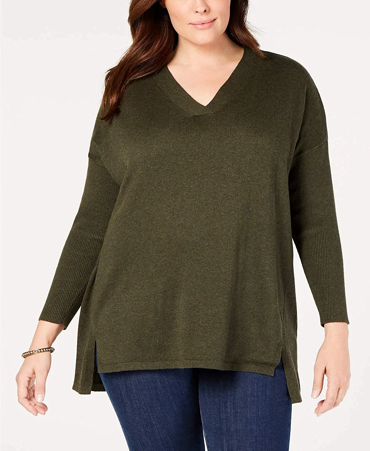 Style & Co Plus Size High-low Over-sized Tunic Sweater