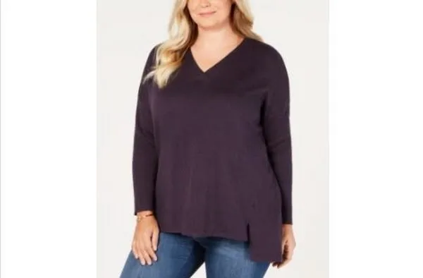 Style & Co Plus Size High-low Over-sized Tunic Sweater