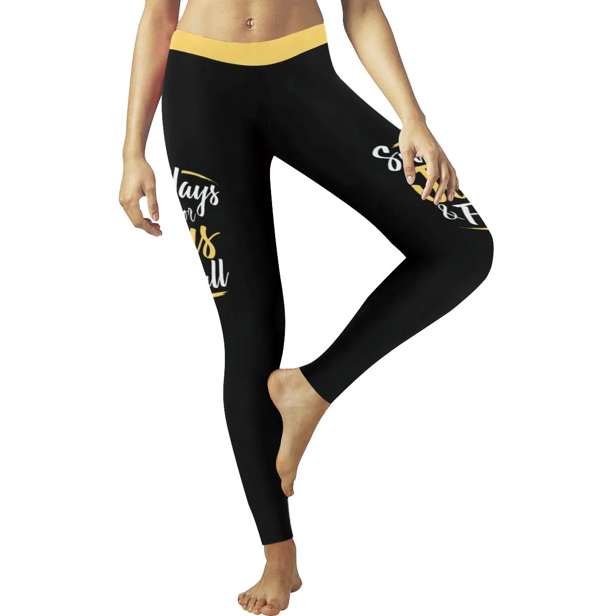 Sundays Are For Jesus & Football Soft Leggings For Women Christian - Christian Leggings For Women