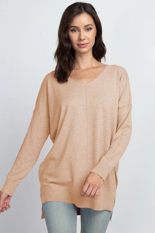 Super Soft Hi Lo long Tunic Knit Top - Many Colors