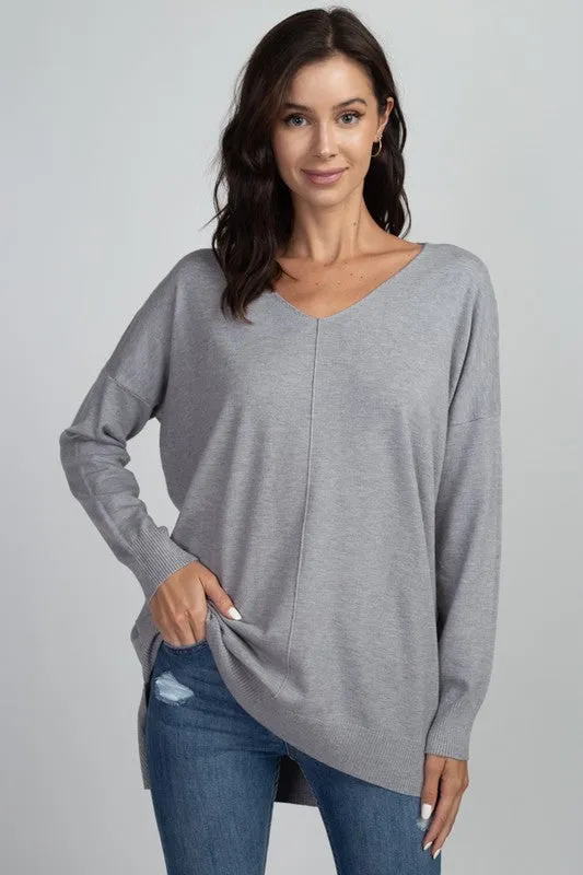 Super Soft Hi Lo long Tunic Knit Top - Many Colors