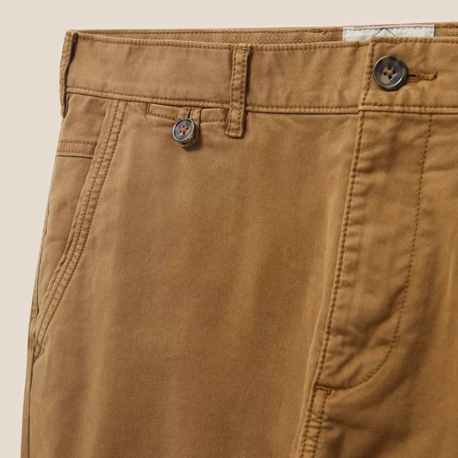 Sutton Organic Chino Trouser - Mid Brown