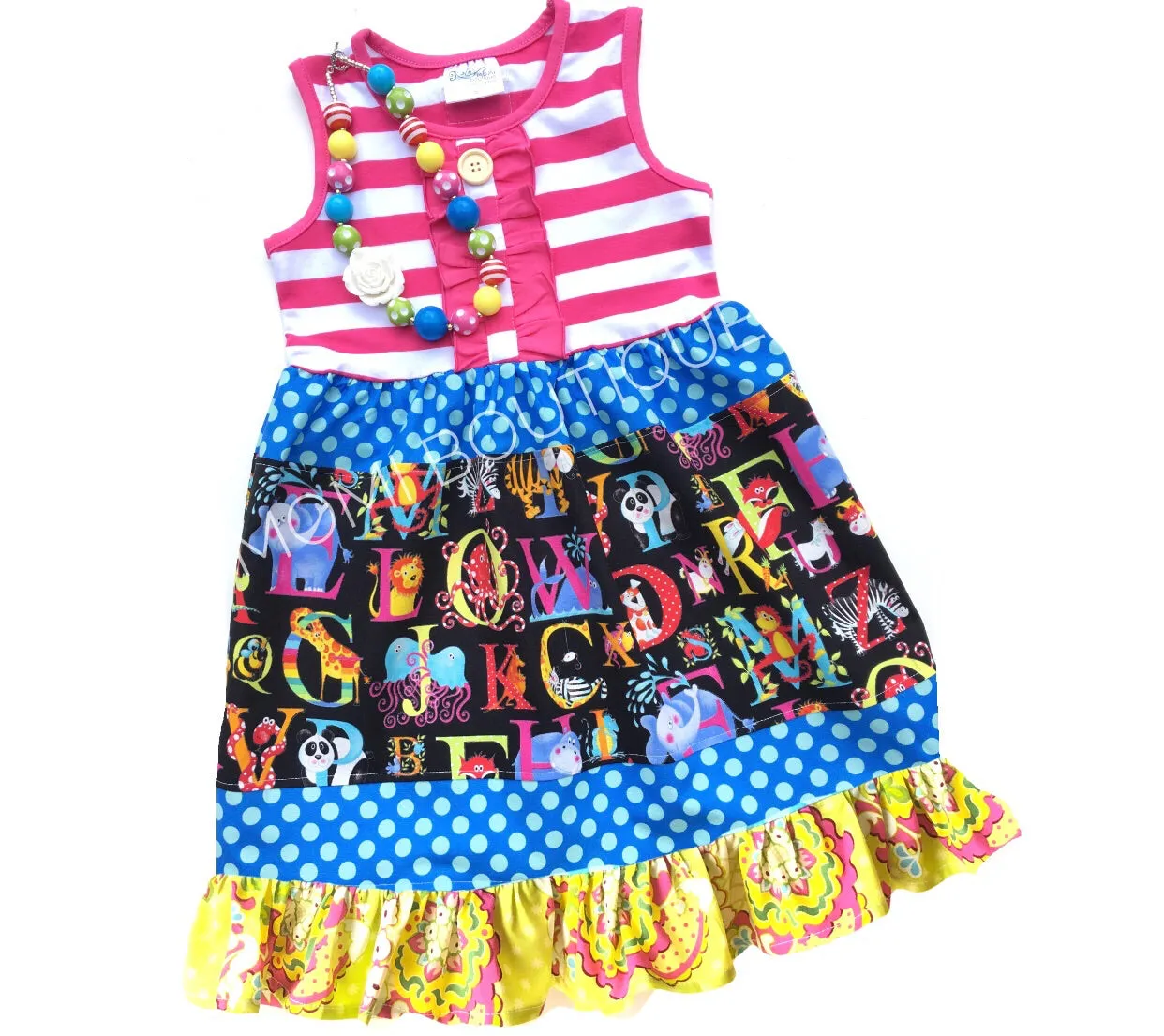 sz 4/5 Alphabet soup remix dress