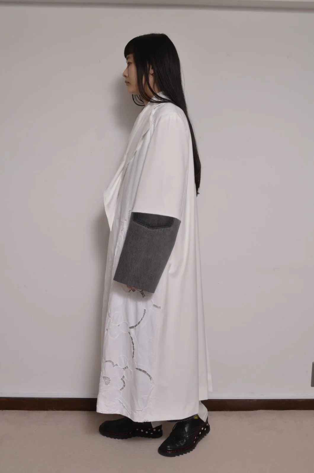 TABLE CLOTH △ SHAWL COAT/SHORT LINER set_WHT