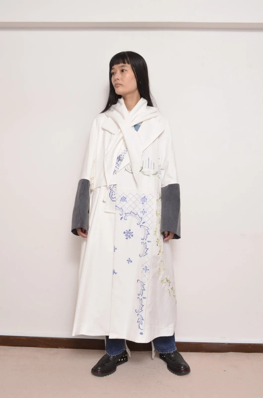 TABLE CLOTH △ SHAWL COAT/SHORT LINWE set_COL