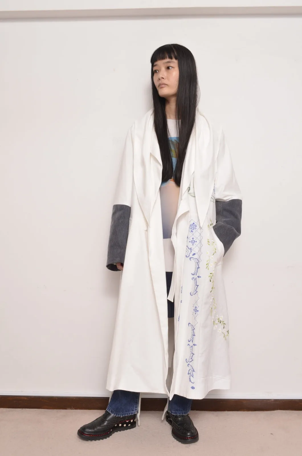 TABLE CLOTH △ SHAWL COAT/SHORT LINWE set_COL