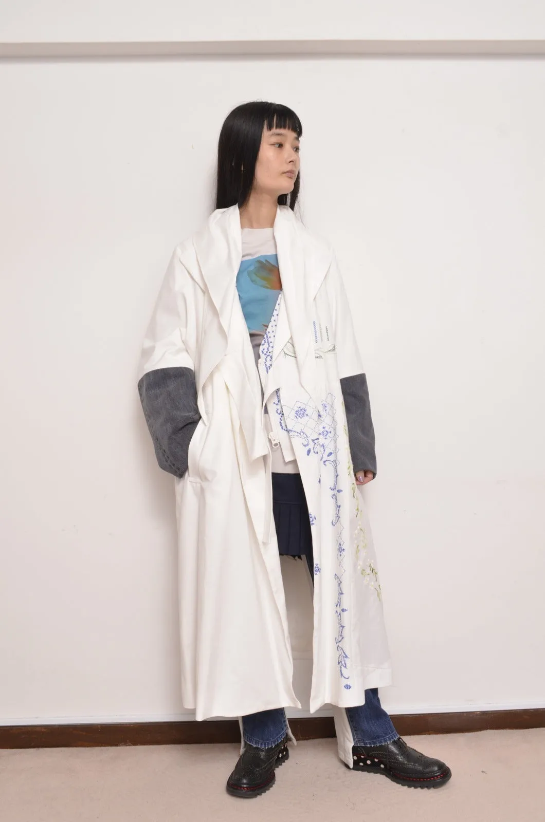 TABLE CLOTH △ SHAWL COAT/SHORT LINWE set_COL