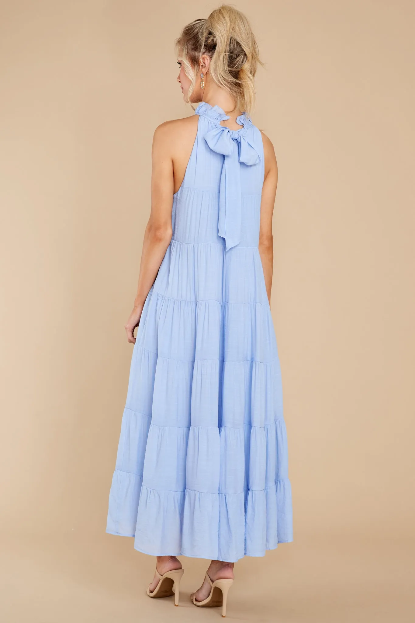 Take Me Dancing Pale Blue Maxi Dress