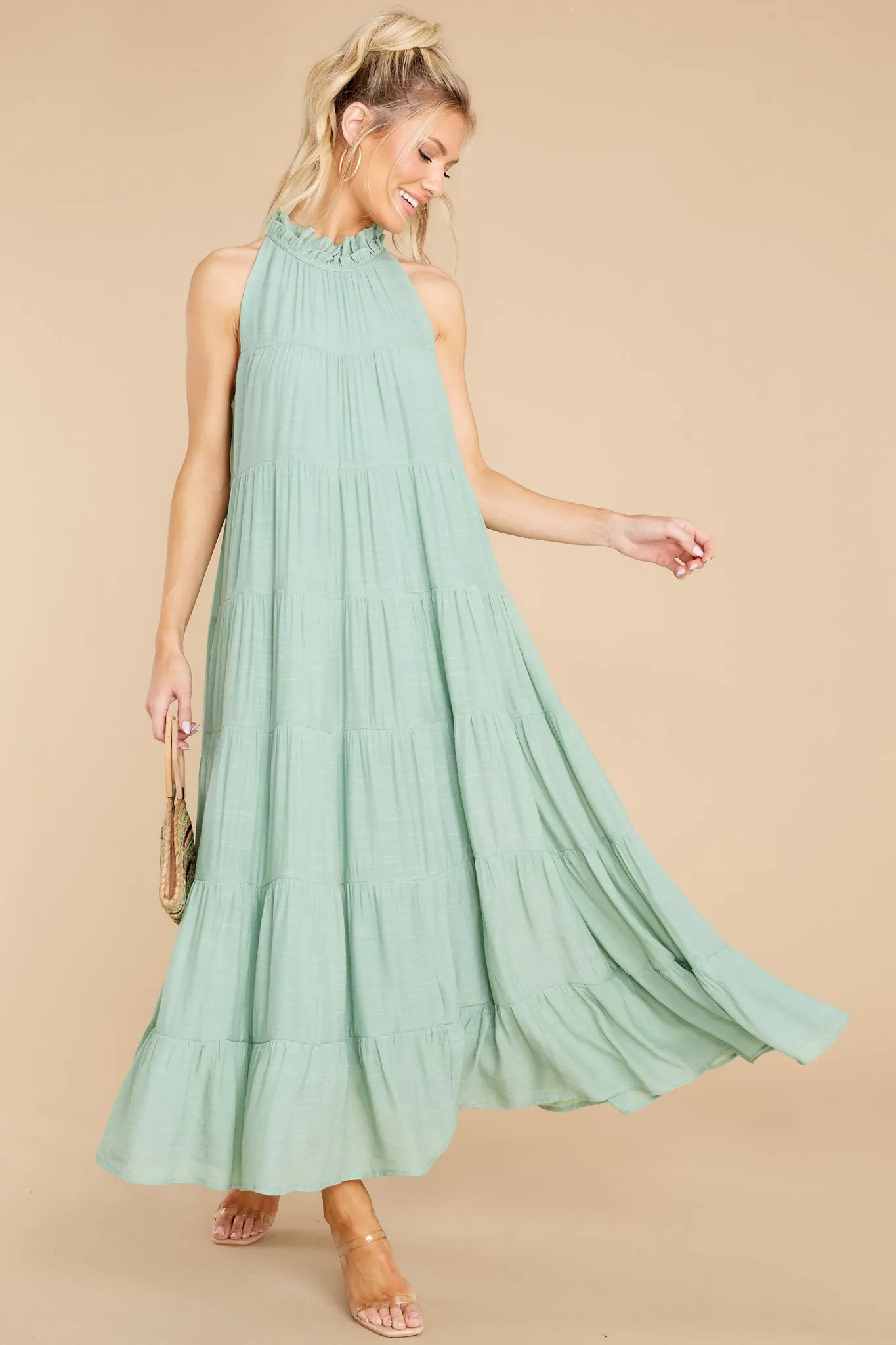 Take Me Dancing Sage Maxi Dress