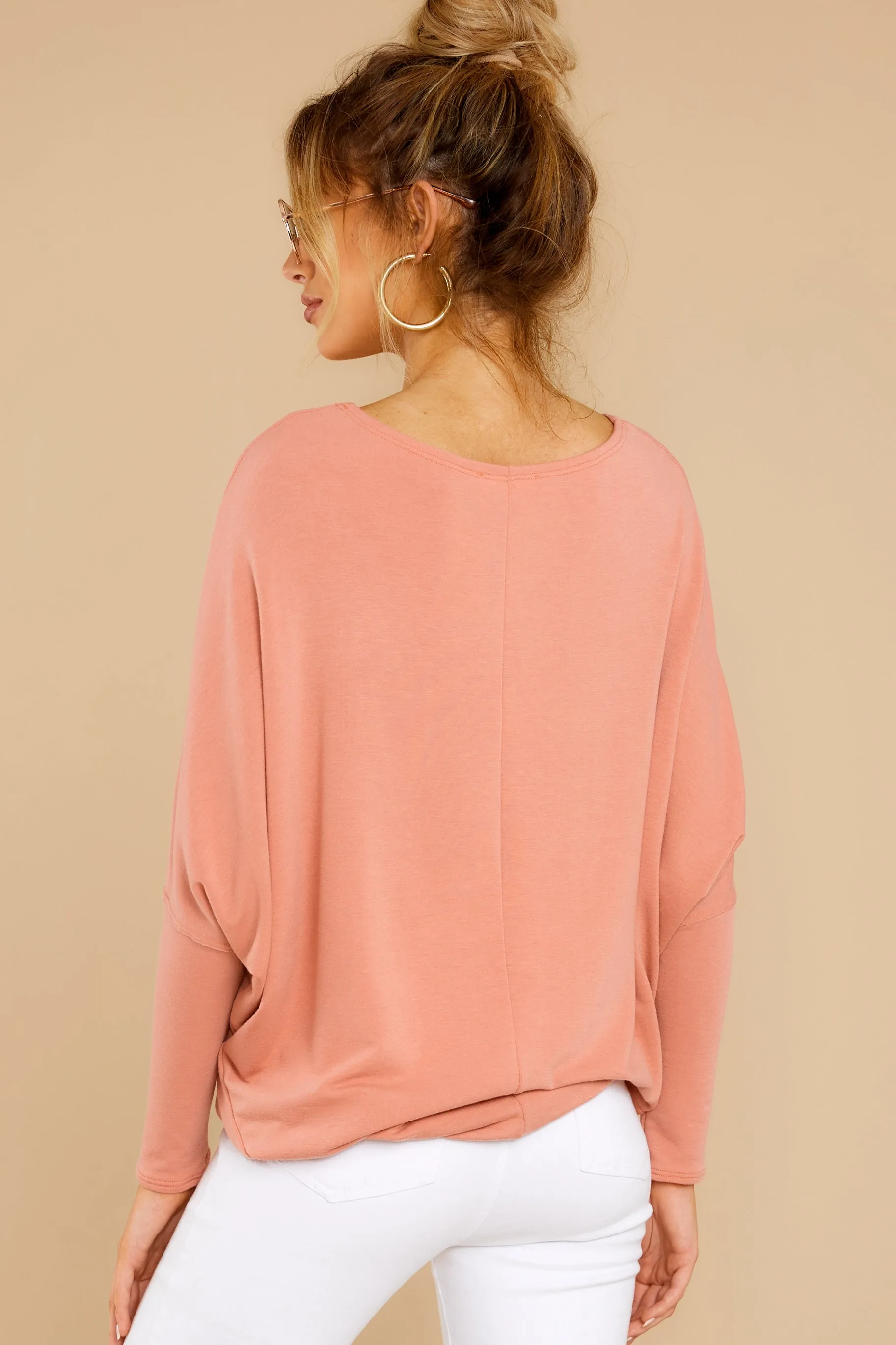 Take The Long Road Salmon Pink Top