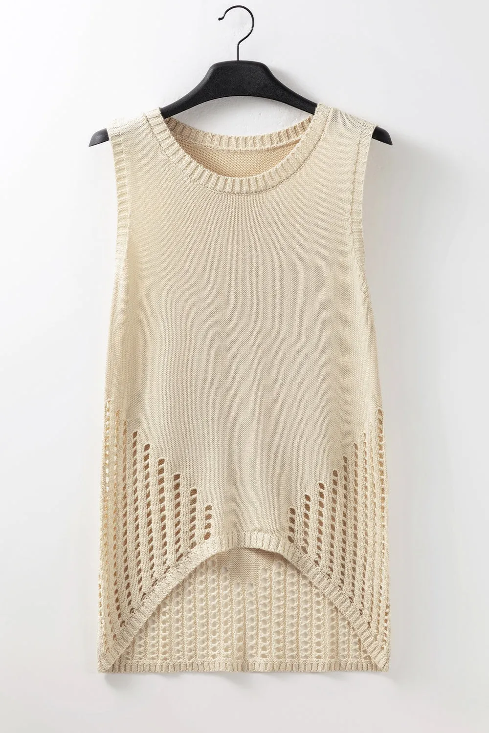 TEEK - Ivory Open Dot Drip Knit Vest