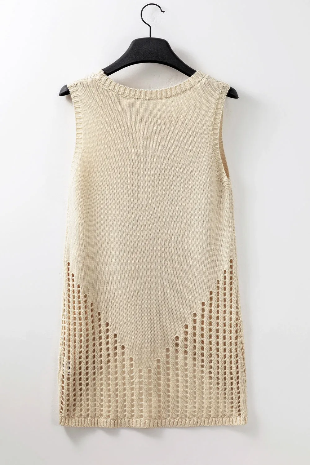 TEEK - Ivory Open Dot Drip Knit Vest