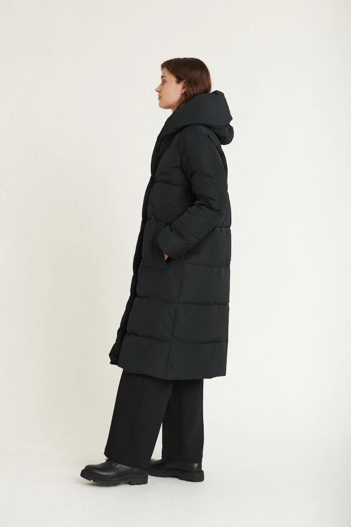 Tenna Shawl Collar Coat - Black