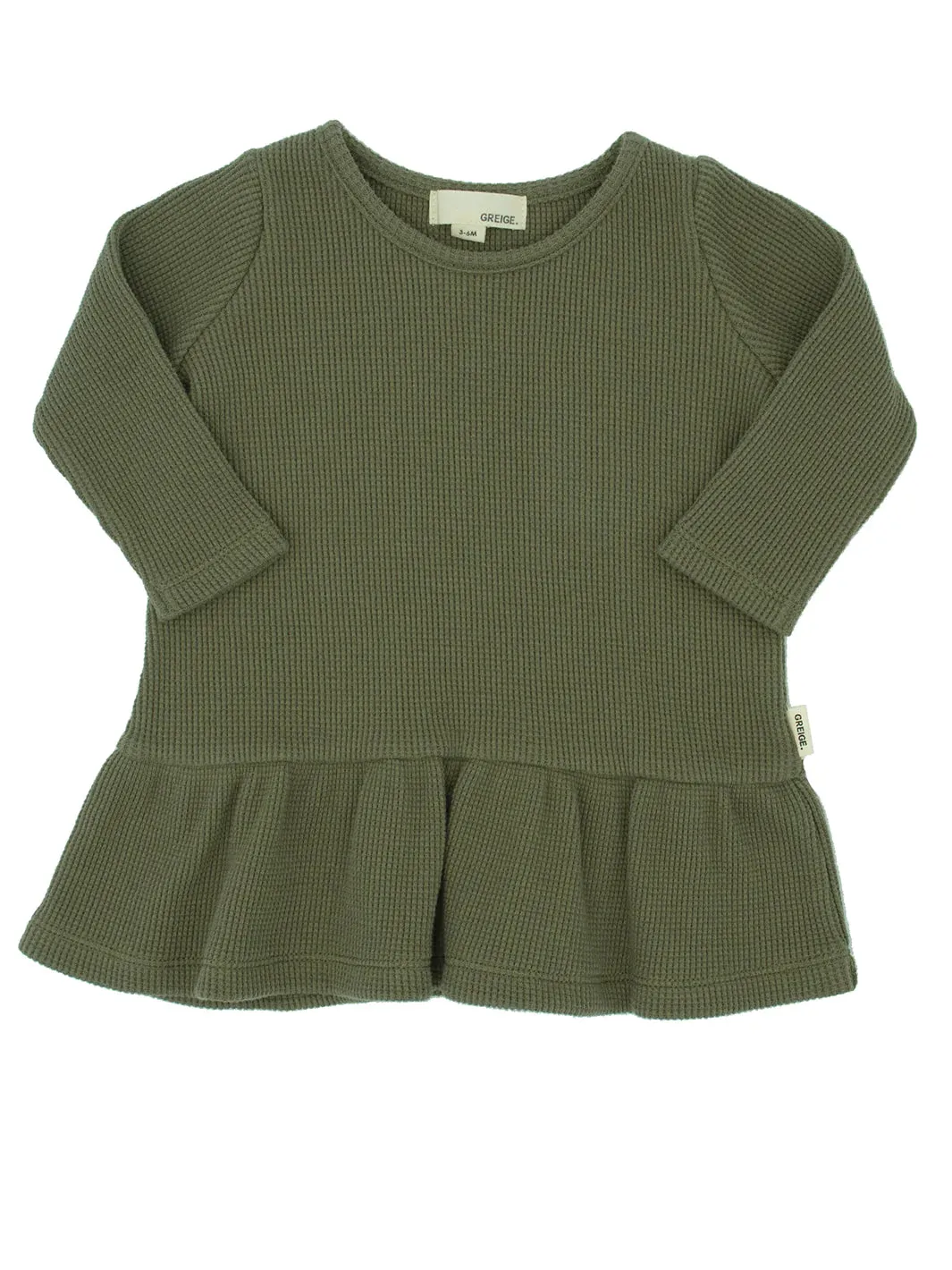 The Peplum Tee - Olive - BABY