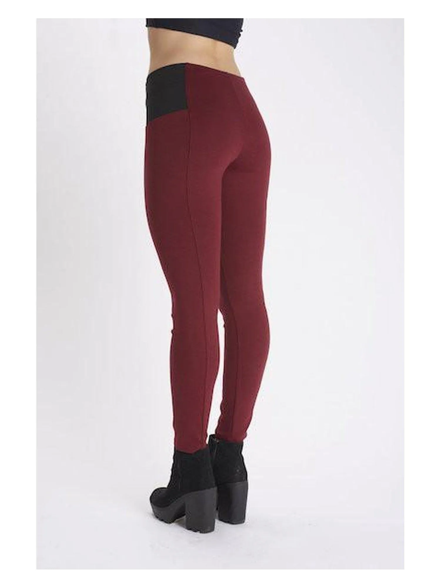 Thea - Burgundy 'Wonderpant' Leggings