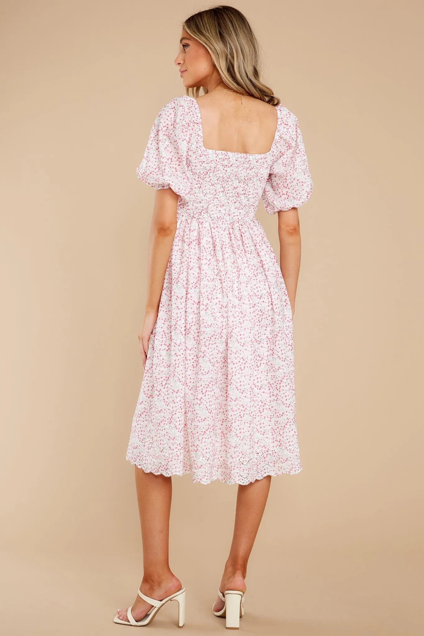 Time Is Precious Pink Floral Print Dress