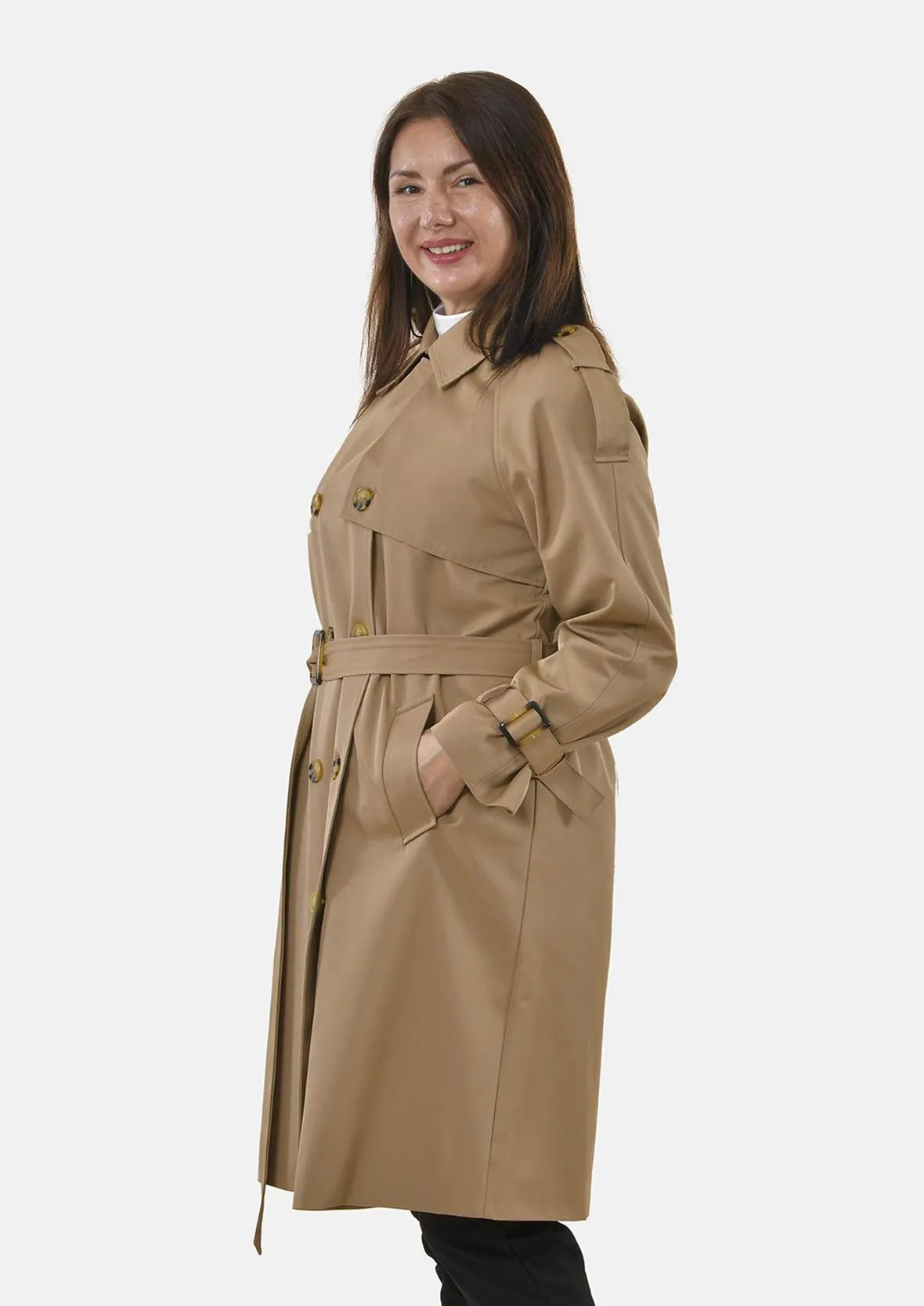 Trench Coat With Side Pockets