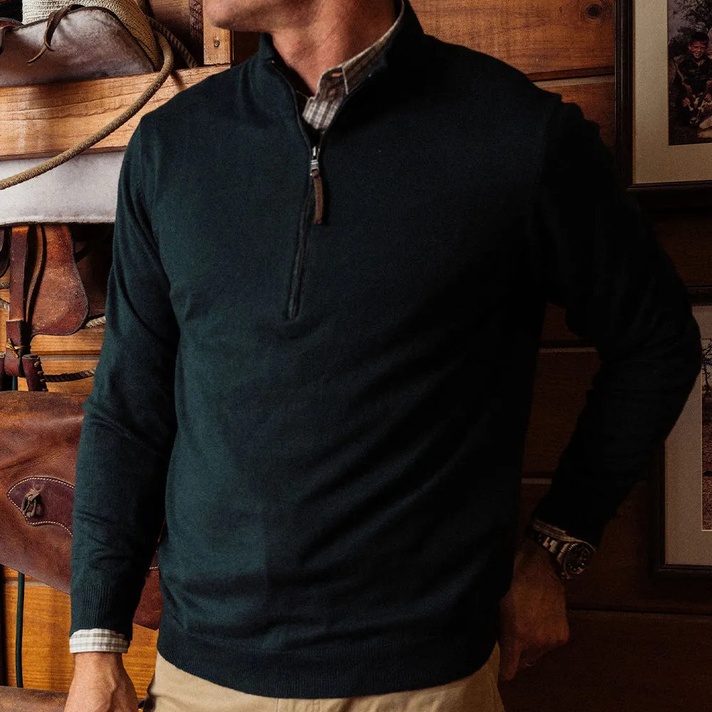 TSG Fraser Cashmere 1/2-Zip Sweater (Deep Green)