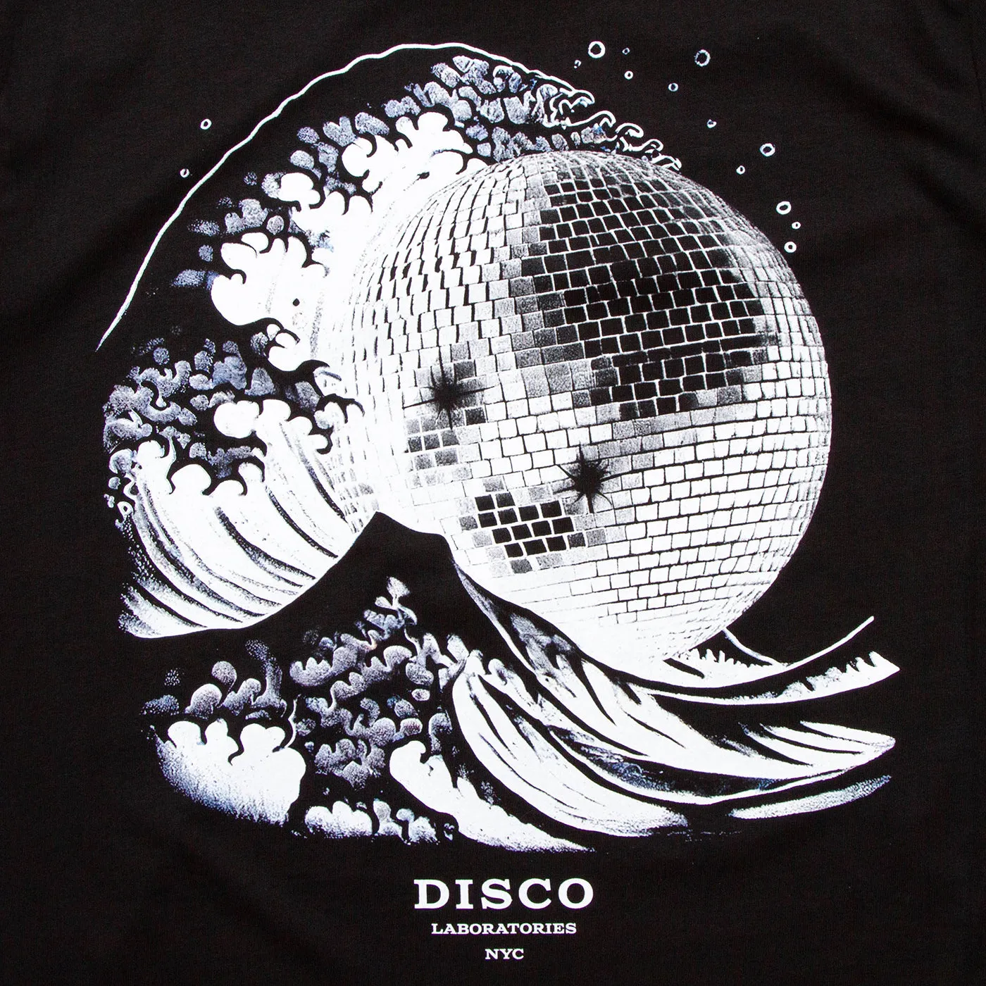 Tsunami Disco Labs NYC Front Print - Tshirt - Black