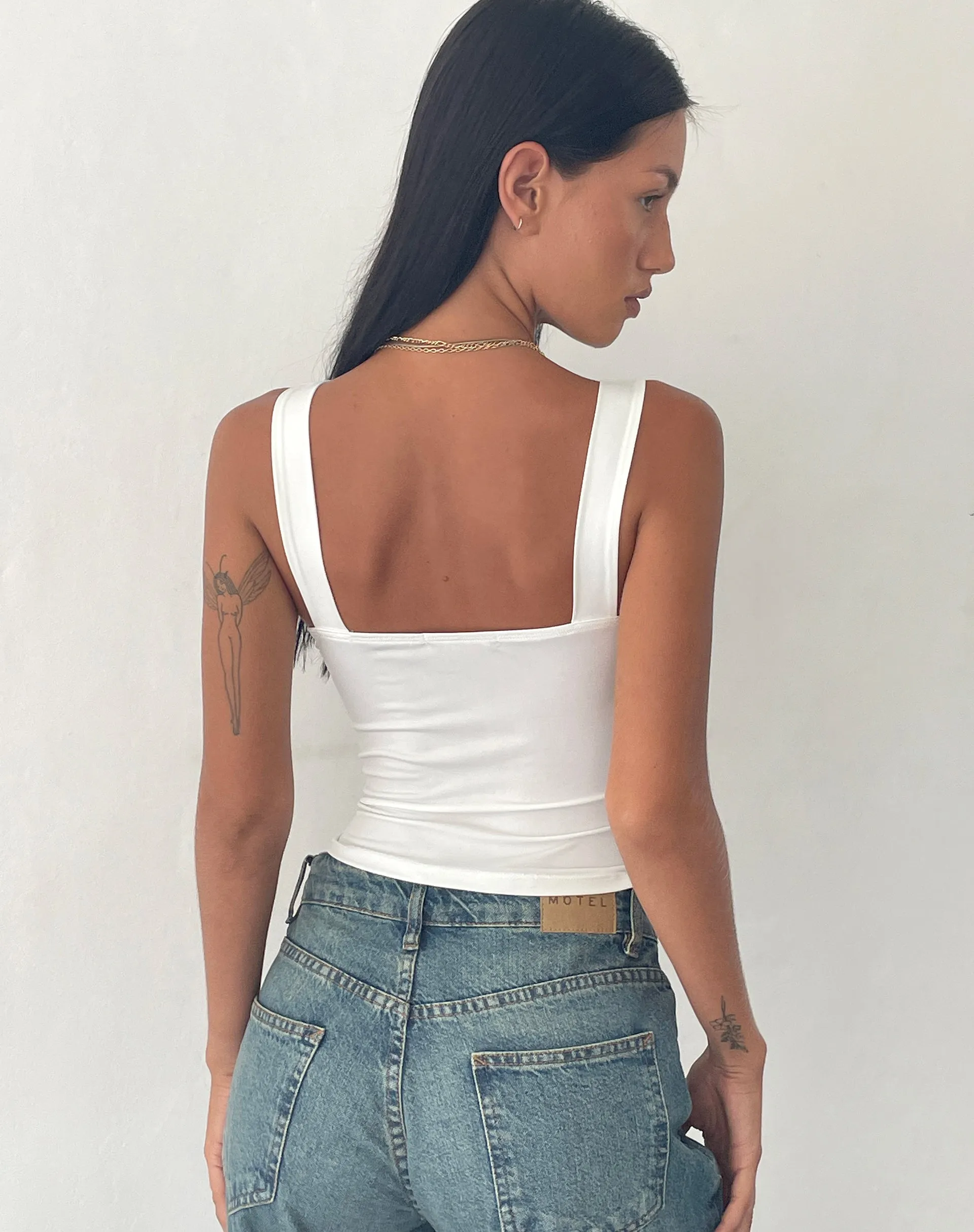 Ulani Crop Top in Ivory